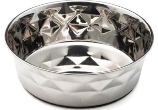 Picture of “DIAMOND” NON-SLIP Stainless Steel Feeding Bowl